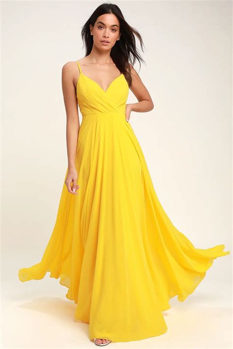 Pin By Kelly Murawski On Dresses And Formal Wear Yellow Maxi Dress Yellow Maxi Yellow