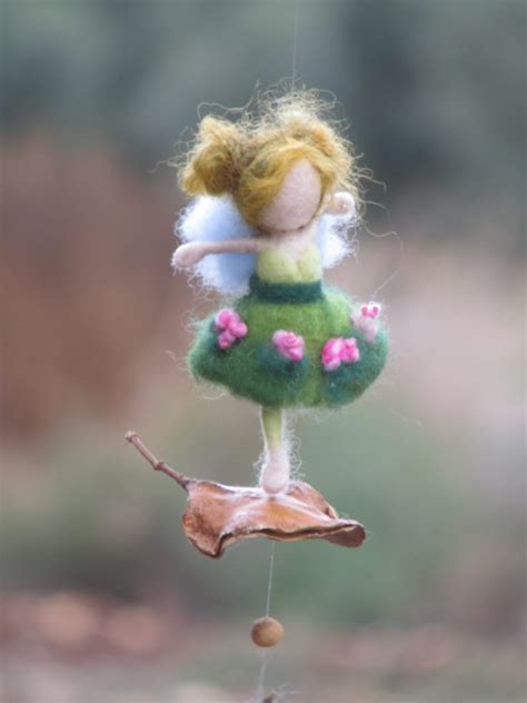 Needle Felted Waldorf Inspired Little Magic Fairy Mobile Etsy