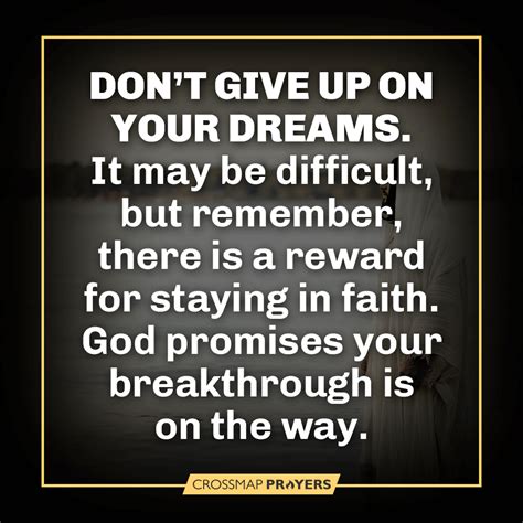 Dont Give Up On Your Dreams Clife Prayer