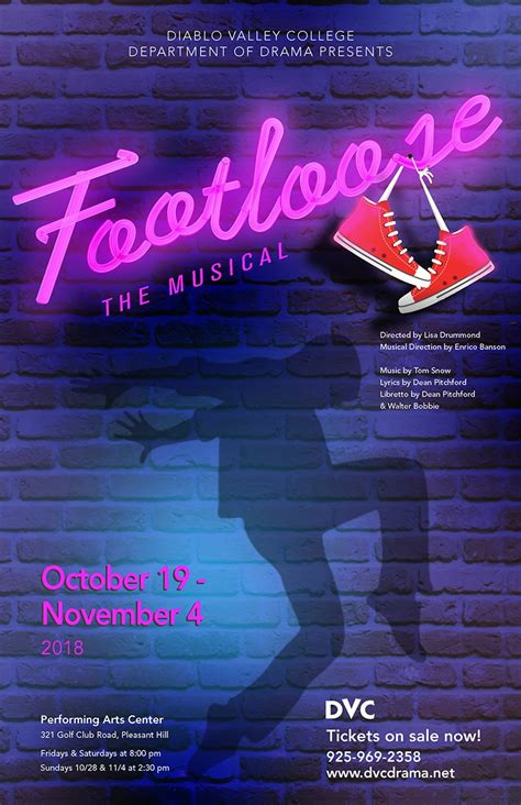 A city teenager moves to a small town where rock music and dancing have been banned, and his. DVC's Drama Department Kicks Off 'Footloose' This Fall ...