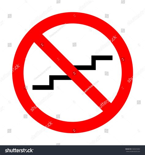 No Stair Sign Stock Vector Royalty Free 546925003 Shutterstock