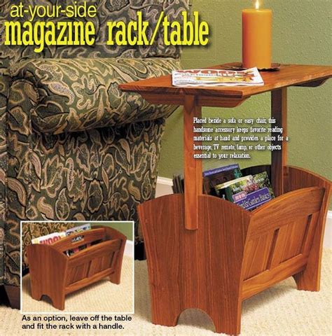 31 Dp 00497 Magazine Rack Table Downloadable Woodworking Plan Pdf