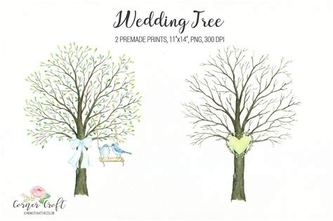 Wedding Tree Watercolor Clipart Watercolor Trees Tree Wedding