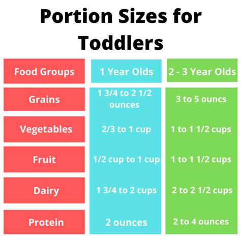 Toddler Portion Sizes How Much To Feed A Tot The Nourished Child