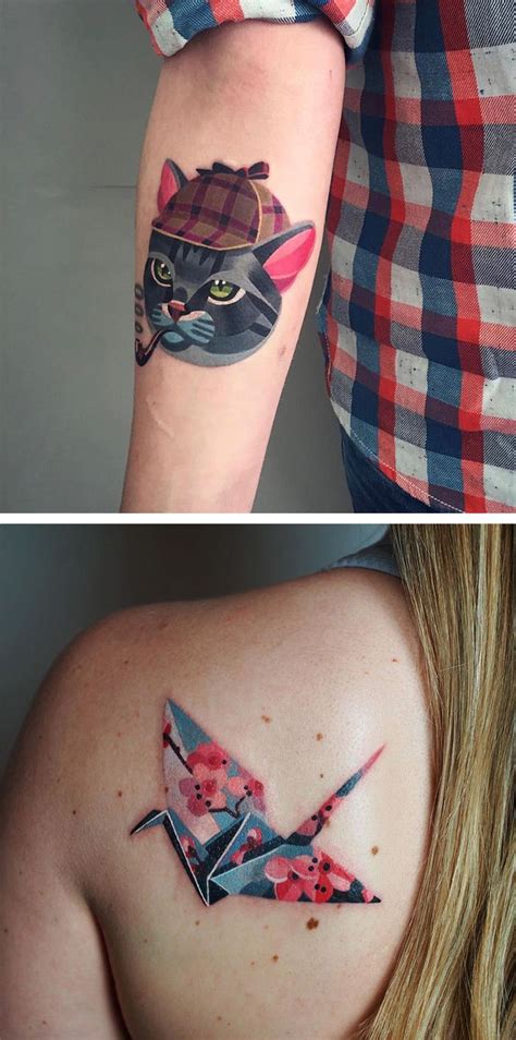 Technicolor Animal Portraits Inked In Watercolor Tattoos By Sasha