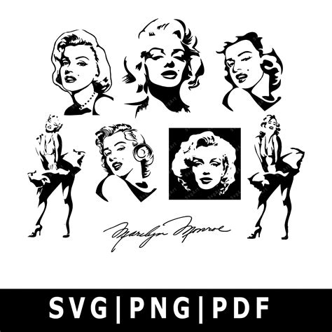Marilyn Monroe SVG PNG PDF Cricut Silhouette Cricut Svg Etsy