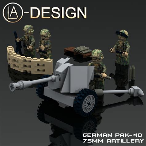 Lego Custom Ww2 German Pak 40 75mm Kanone Art A Photo On Flickriver