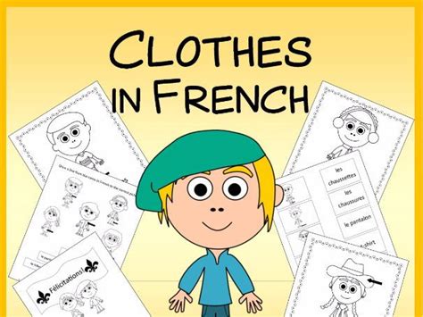 French Clothes Vocabulary Sheets Printables Matching And Bingo Games