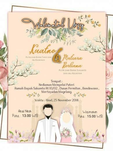 Pernikahan Islami Contoh Banner Pernikahan Terbaru Desain Dan