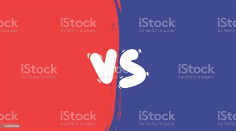 Vs Template Versus Blank Vector Color Design Stock Illustration