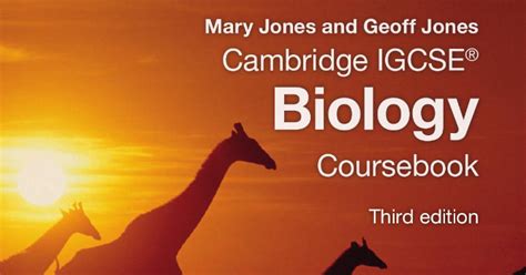 Ebook Biology Coursebook Third Edition Mary Jones And Geoff Jones Cambridge Igcse Trang