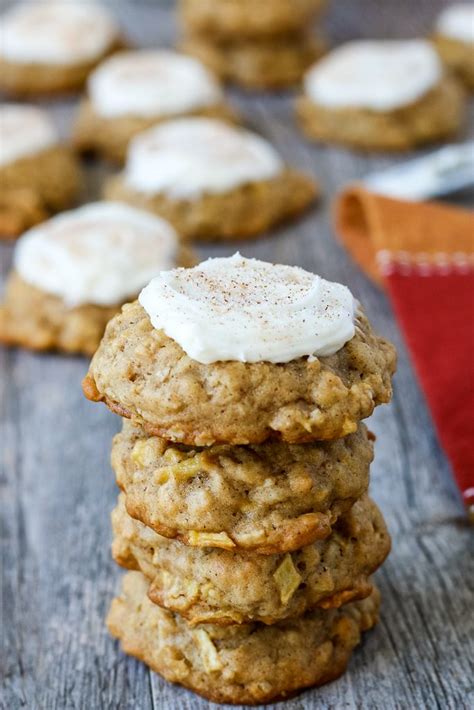 Apple Cookies with Cream Cheese Frosting | Chocolate with ...