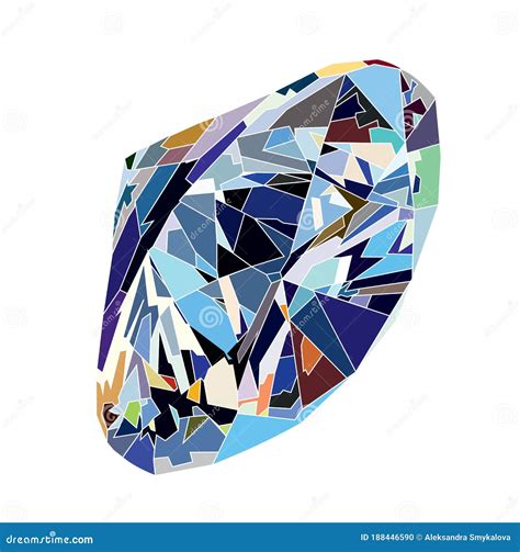 Faceted Diamond Stock Vector Illustration Of Background 188446590