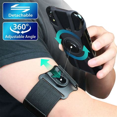 Sports Armband Case Phone Holder With Detachable Quick Mount For