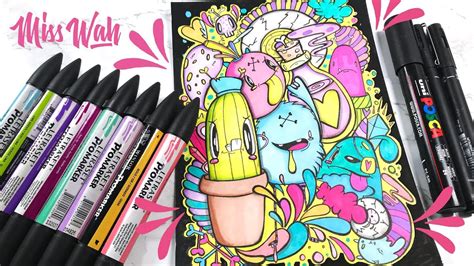 Technical drawing pens are perfect for drafting and precise artwork. Kawaii Promarker Drawings & Colouring | How I draw (Posca ...