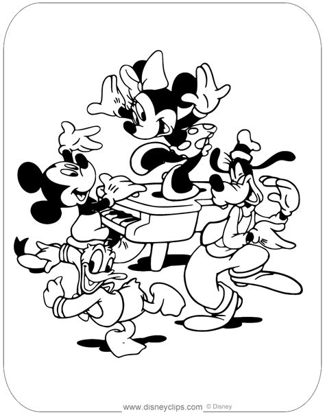 Mickey Mouse Friends Coloring Pages Disneyclips Com
