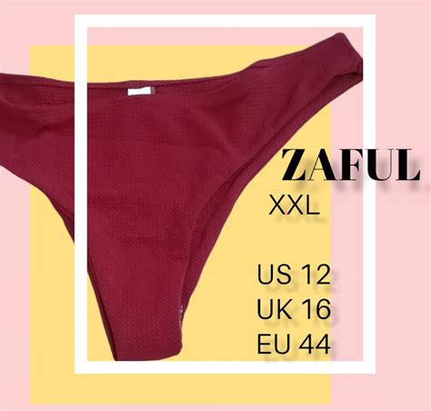 Zaful Red High Leg Plain Bikini Womens Fashion Swimwear Bikinis