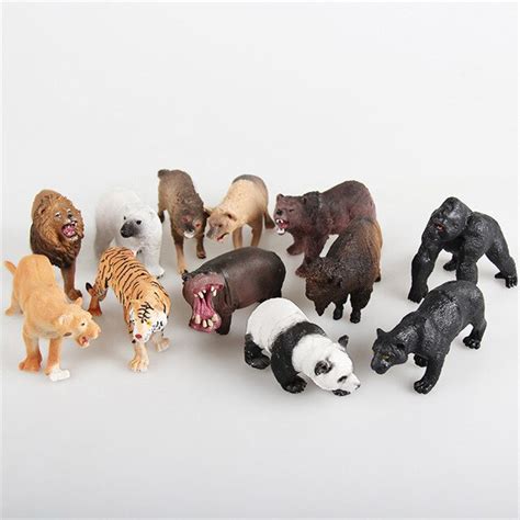 612pcsset Plastic Zoo Multi Colored Developmental Wild Animal Figures
