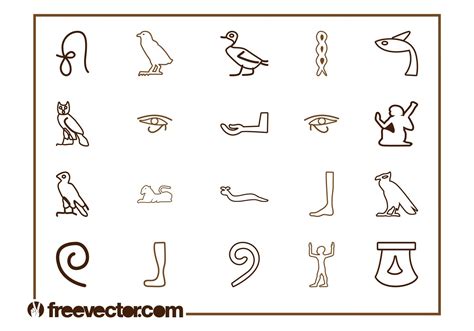 Egyptian Symbols Graphics Set Download Free Vector Art Stock