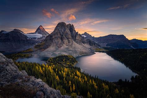 Mt Assiniboine With Sunset Photograph By Yongnan Li Fine Art