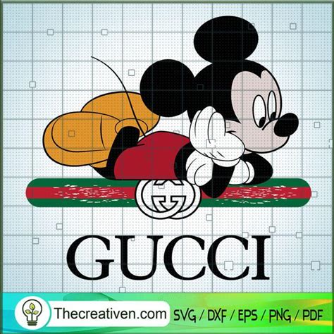 Gucci Mickey Mouse Svg Mickey Mouse Svg Luxury Brand Svg Premium