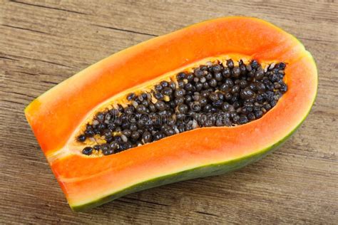 Slice Papaya Stock Photo Image Of Fresh Seed Green 111786380