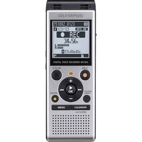 Olympus WS-852 Digital Voice Recorder (Silver) V415121SU000 B&H