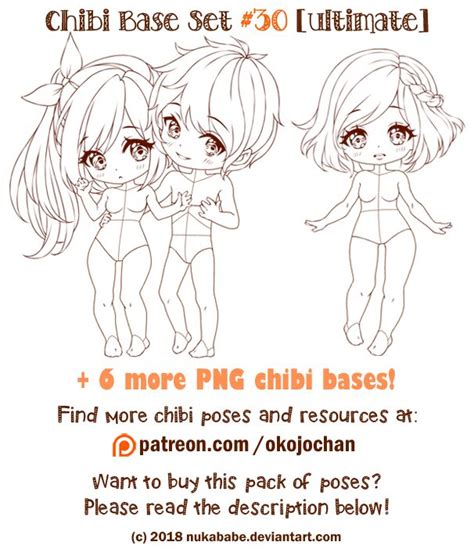 Chibi Pose Reference Ultimate Chibi Base Set 30 By Nukababe On