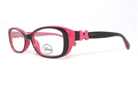 New Disney Minnie Mouse Bow Eyeglasses 3e 4005 2009 Black Pink Clear Lens 48 Mm Ebay