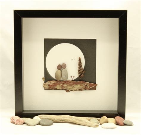 Pebble art pebble picture annversary gift birthday gift | Etsy