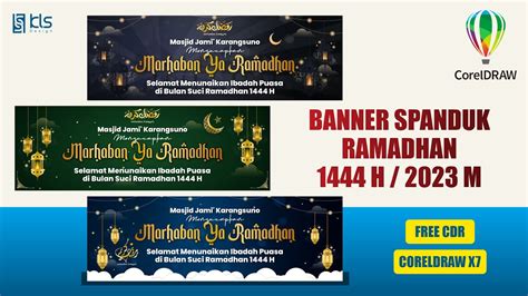 Free Cdr Desain Banner Ramadhan H M V Klsdesain Youtube