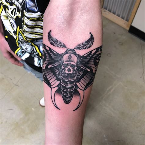 Deaths Head Hawk Moth, Tyler Wright at Alliance Tattoos New Braunfels