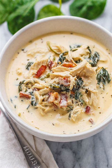 Instant Pot Crack Chicken Soup Recipe With Spinach Cream Cheese And Bacon Instant Pot Soup