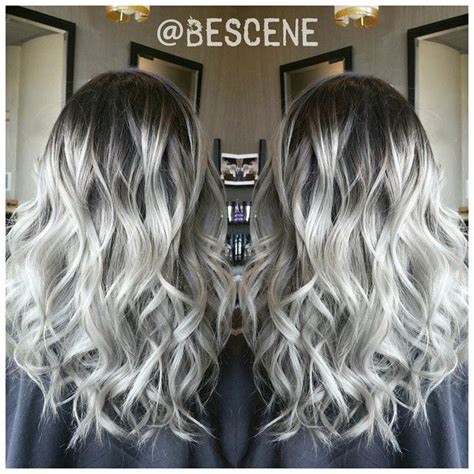 Image Result For White Silver Hair With Shadow Root Ombre Hair Long