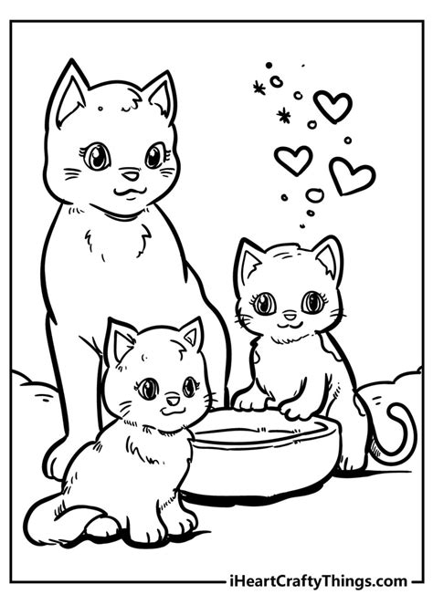 Cute Cat Coloring Pages Download