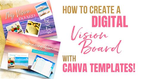 How To Create A Vision Board In Canva Digital Vision Boards Youtube