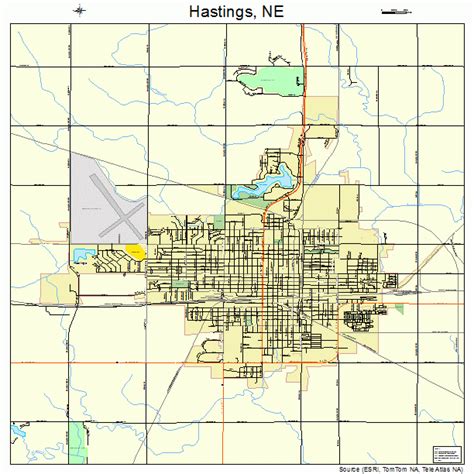 Hastings Nebraska Street Map 3121415