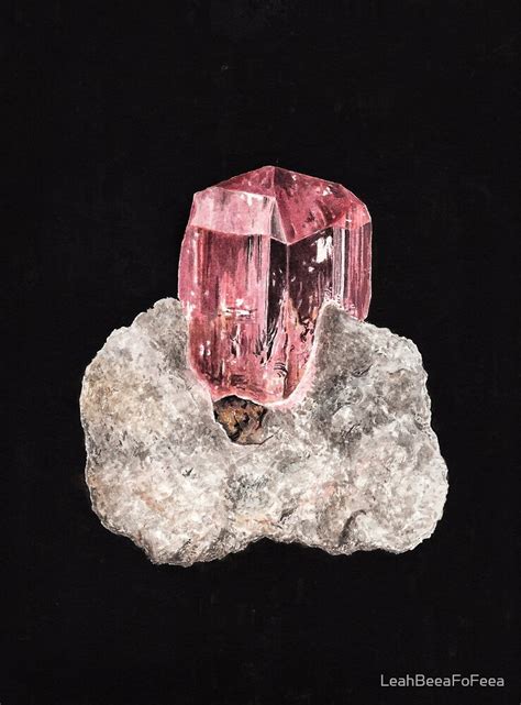 Pink Topaz Crystal By Leahbeeafofeea Redbubble