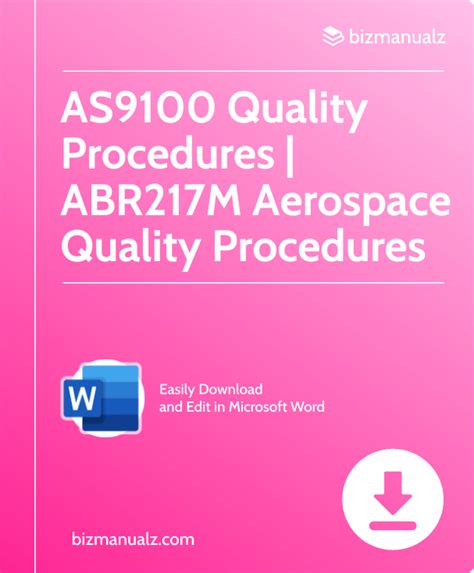 As9100 Rev D Manual As9100 Quality Management System