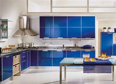 dapur minimalis nuansa biru