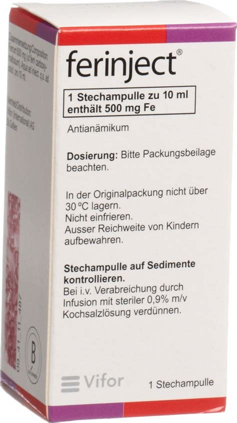 Доставка лекарств по всей россии. Ferinject Injektionslösung 500mg/10ml Durchstechflasche ...