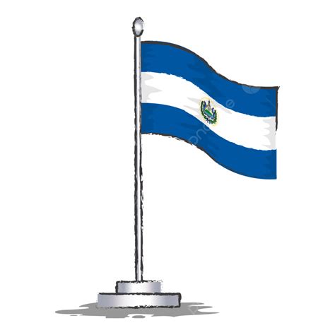 El Salvador Flag Vector Illustration El Salvador Flag Symbol El