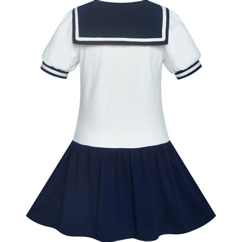 Girls Dress Sailor Moon Cosplay School Uniform Navy Suit Sunny Fashion