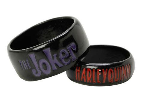 Joker Harley Quinn Ring Set