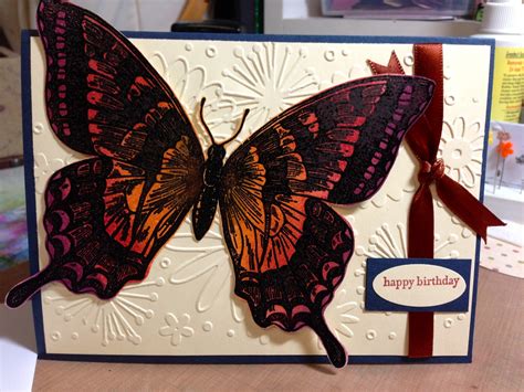 Claudines Art Corner Butterfly Birthday Card