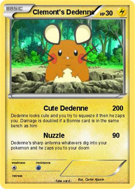 Pokémon Clemont S Dedenne Cute Dedenne My Pokemon Card