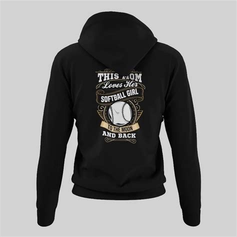 This Mom Loves Her Softball Girl To The Moon And Back Softball Mom Sherpa Hoodie Sherpa Hoodie