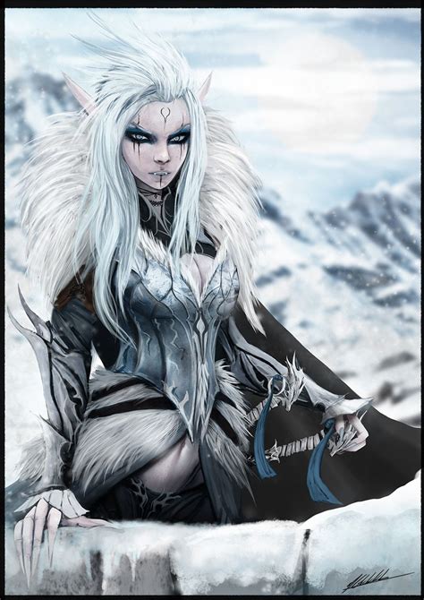 Pin By Ted Yates On Snow Elves Fantasy Character Design Female Elf