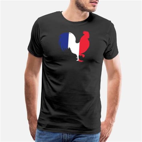 France Gallic Rooster In French Flag Color French Mens Premium T Shirt