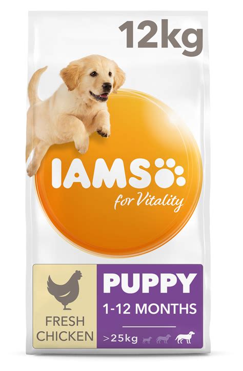 Iams for vitality large breed senior dry dog food with fresh chicken 3 kg 3kg. Brand Iams